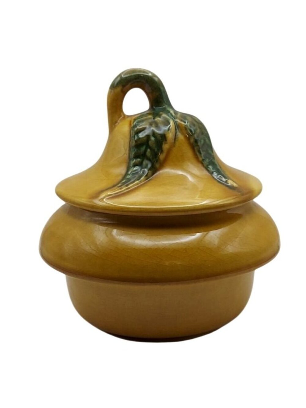 California Pottery Pear Shaped Jar Covered Ceramic USA 252 50s 60s Collectible